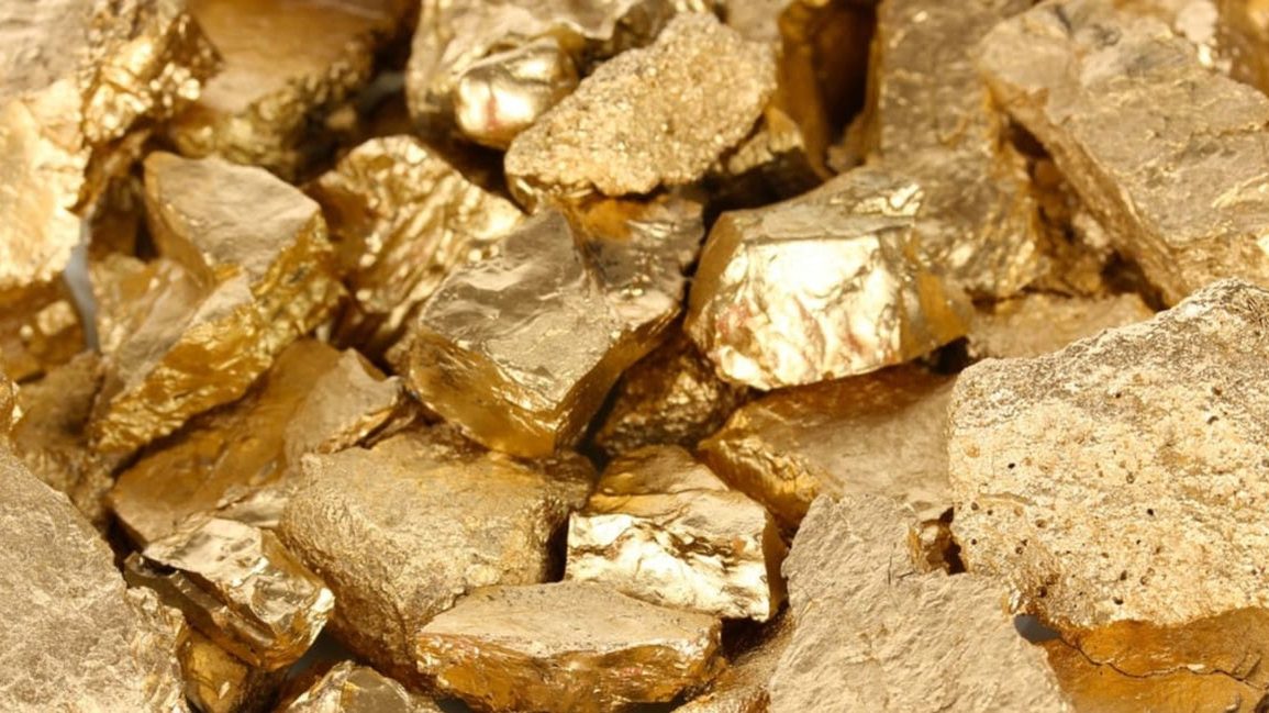 Rough gold nuggets